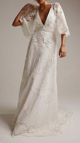 Asos ivory embroidered lace - ivory,
